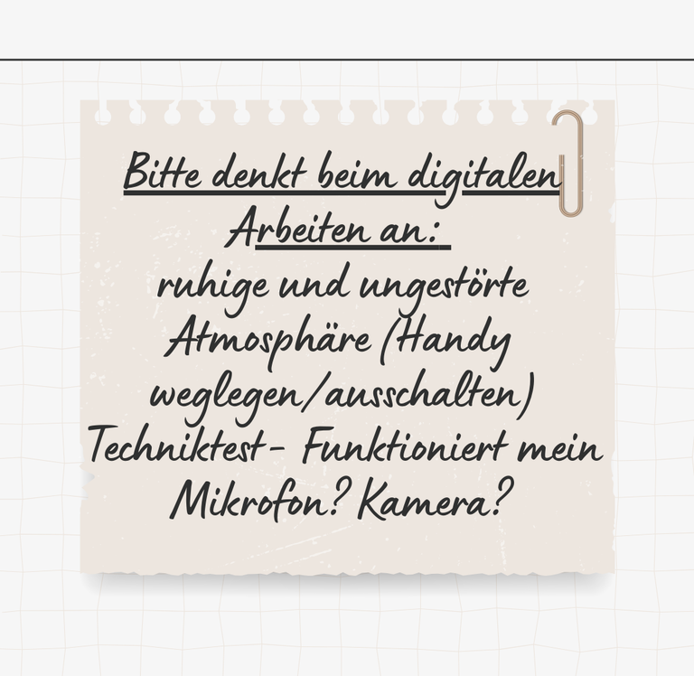 Merkzettel zu digitalem Arbeiten