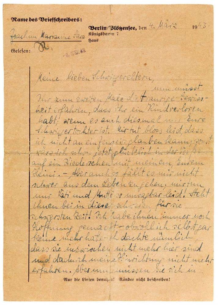 Handschriftlicher Brief