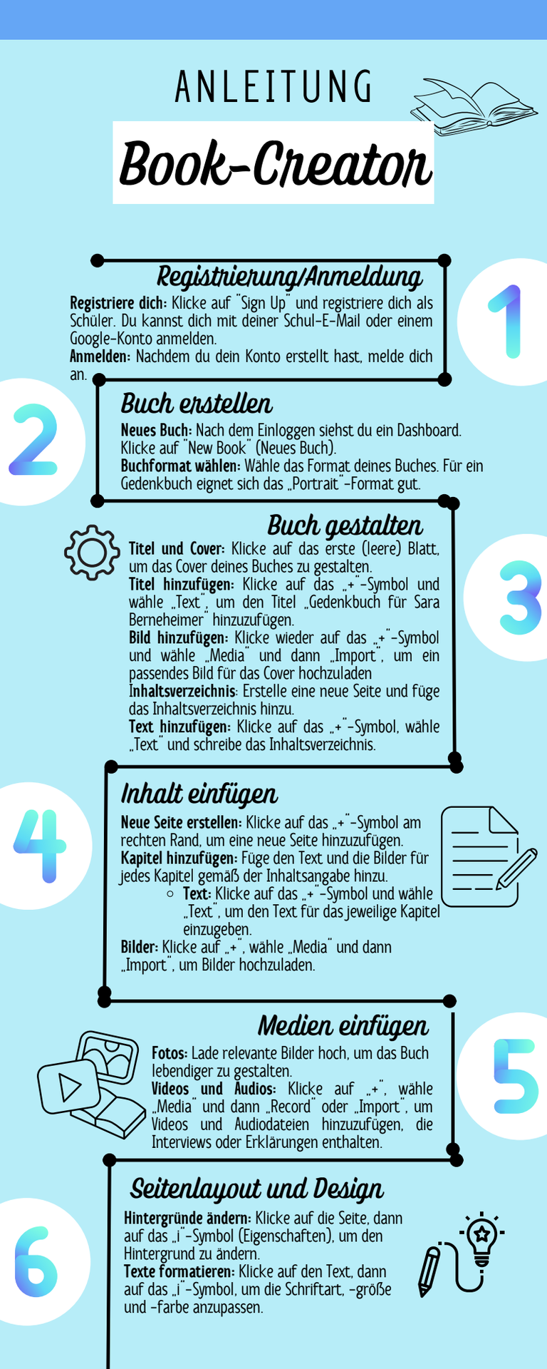 Anleitung Book Creator Seite 1