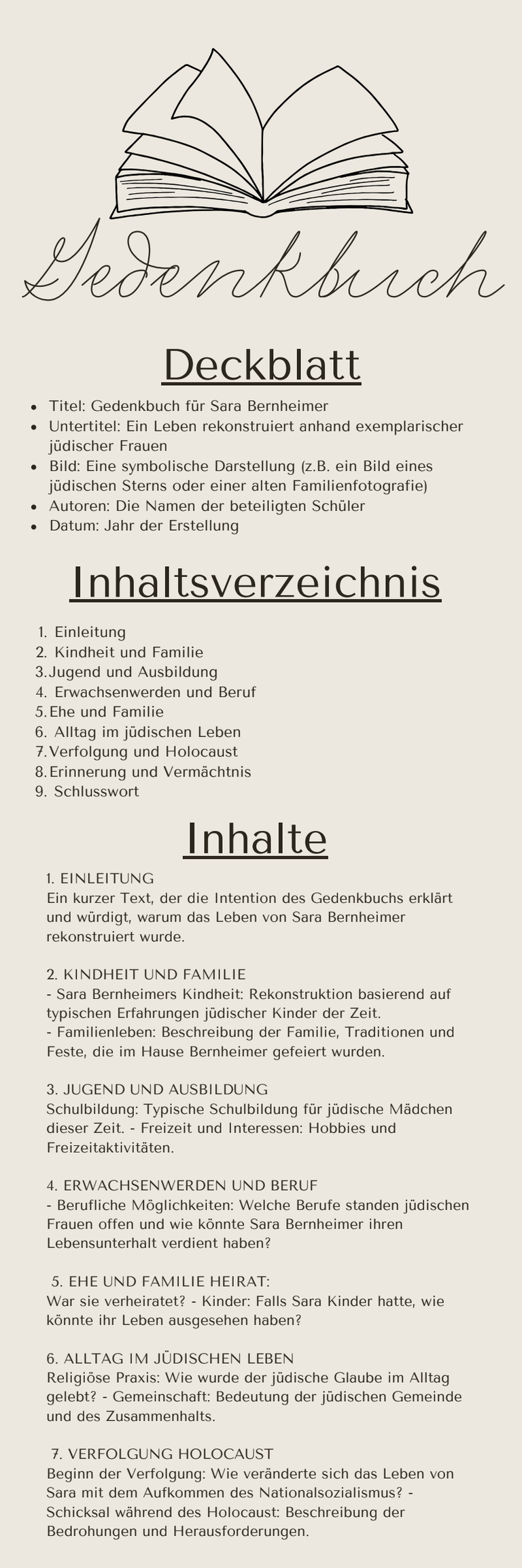 Gedenkbuch Inhalte Seite 1