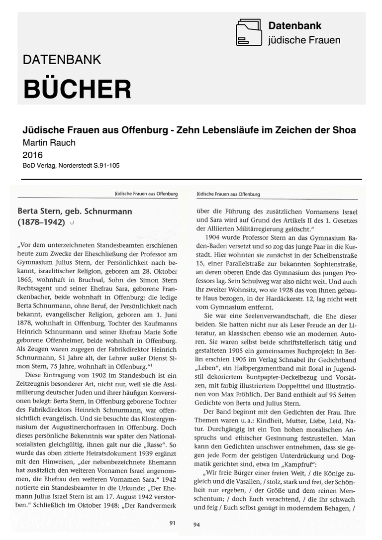 Buchseite Jüdische Frauen 1