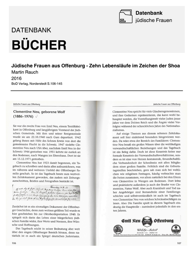Buchseite Jüdische Frauen 7