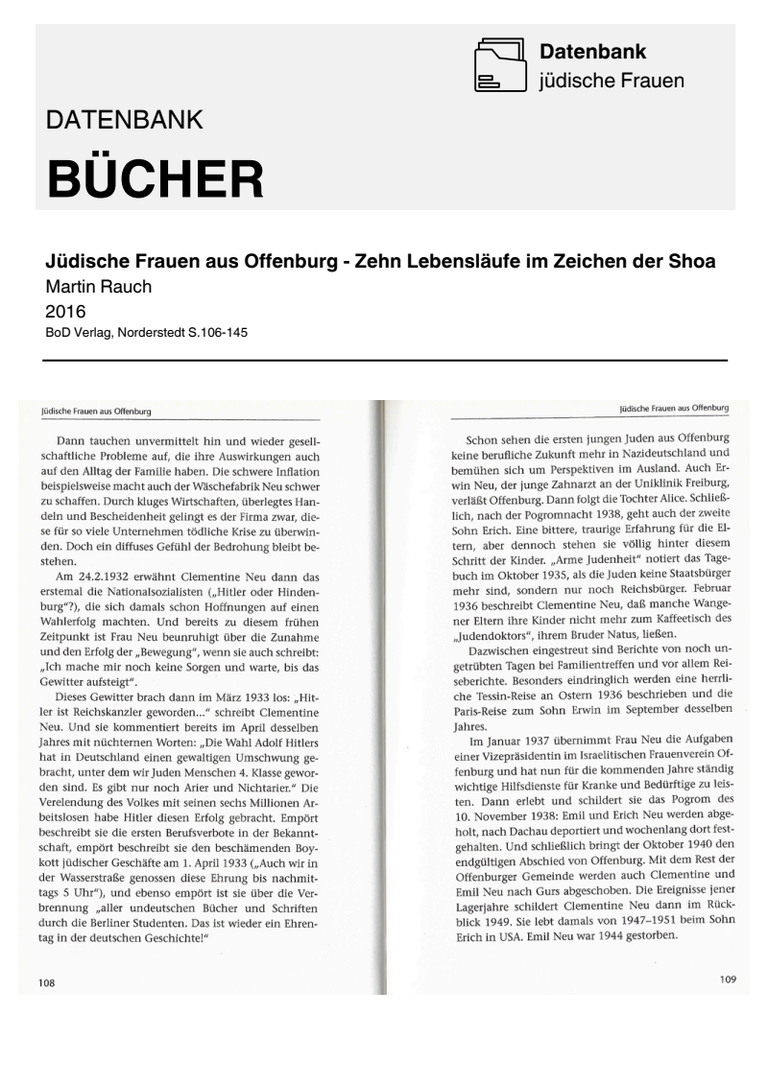 Buchseite Jüdische Frauen 8
