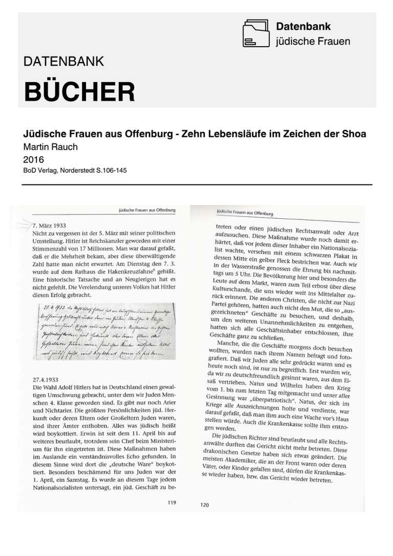 Buchseite Jüdische Frauen 9