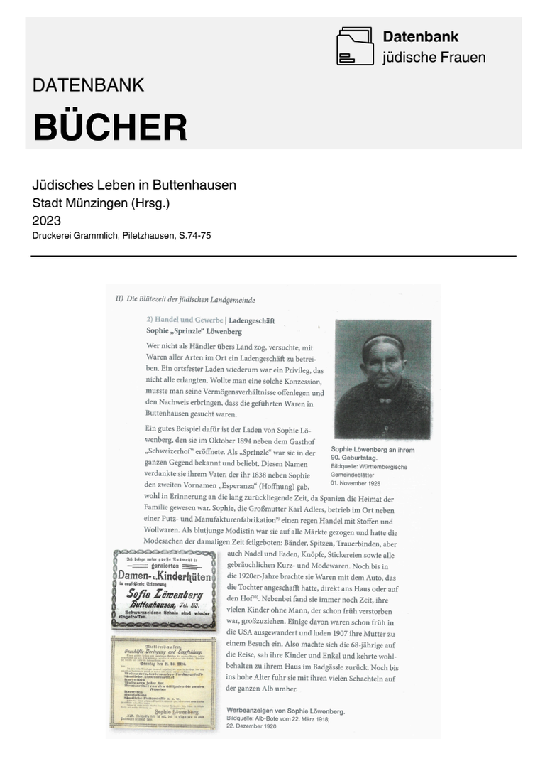 Buchseite Jüdisches Leben in Buttenhausen 1