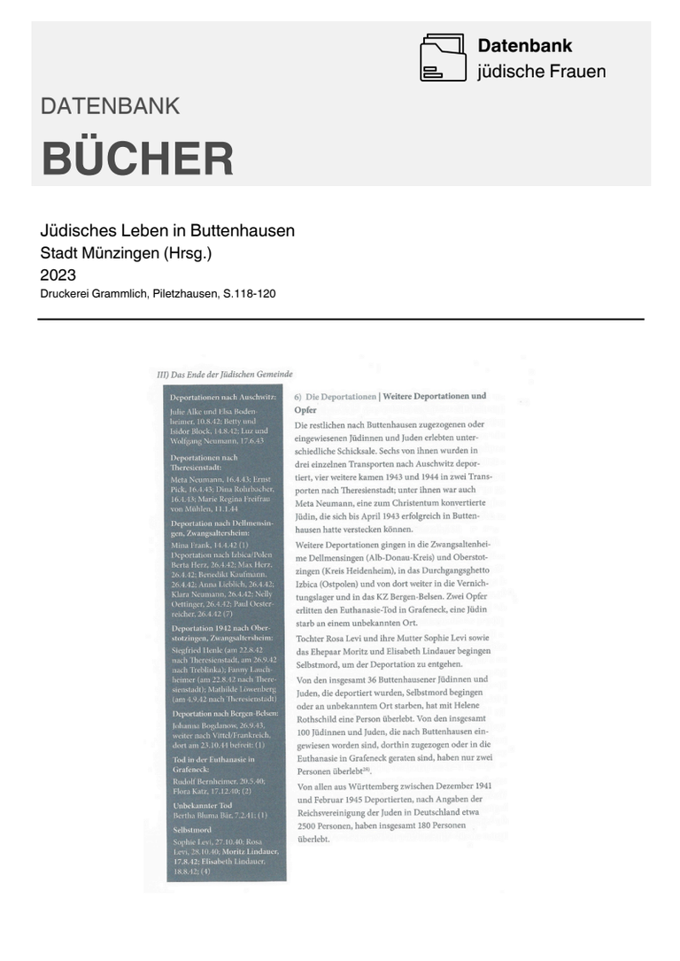 Buchseite Jüdisches Leben in Buttenhausen 3