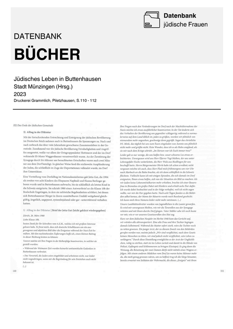 Buchseite Jüdisches Leben in Buttenhausen 7
